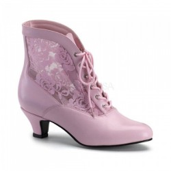 Bota Feminina Unkle Boot Rosa Bebê com Renda