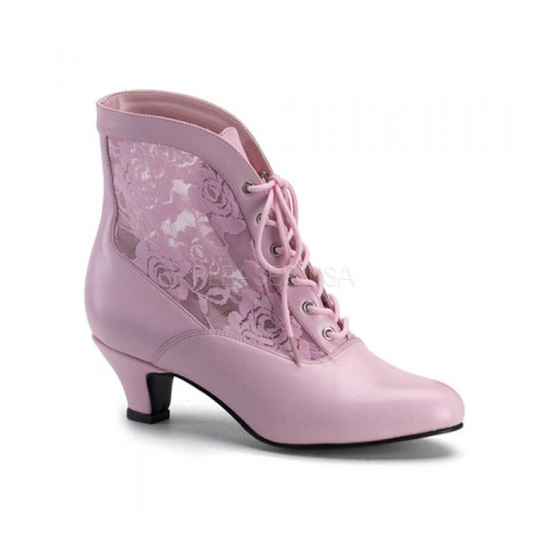 Bota Feminina Unkle Boot Rosa Bebê com Renda