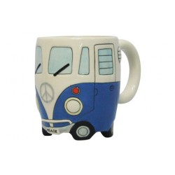 Caneca de café Kombi Branca e Azul Presente Criativo