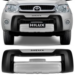 Overbumper Hilux SR SRV 09 a 11 Preto com Prata Front Bumper