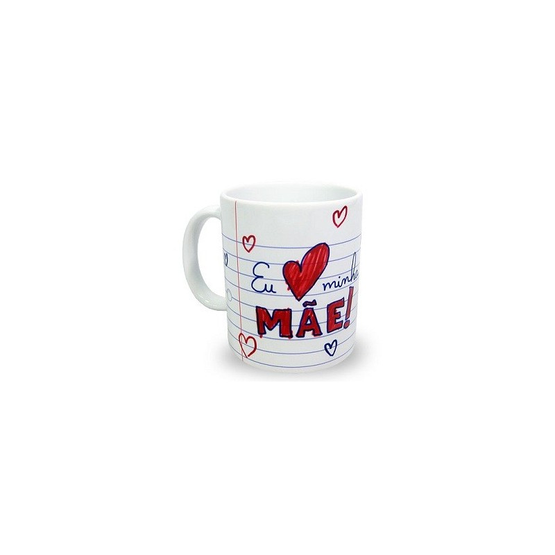 Caneca Mães Personalizada Eu Amo Minha Mãe Presente Dia das Mães