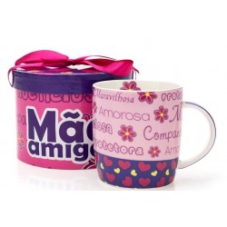 Caneca Mães Personalizada Mãe Amiga Presente Dia das Mães