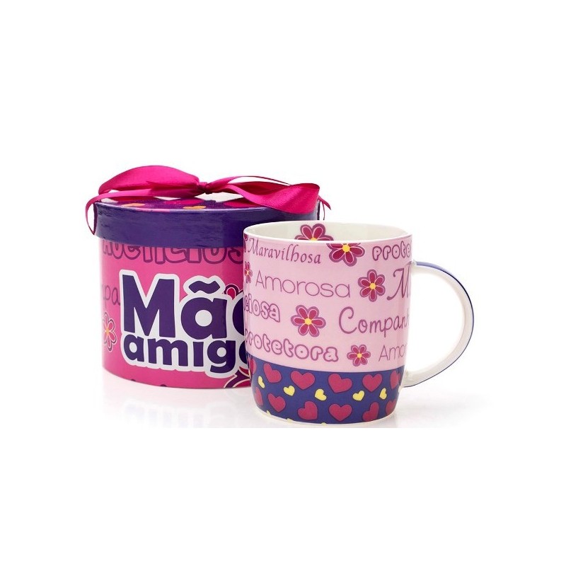 Caneca Mães Personalizada Mãe Amiga Presente Dia das Mães