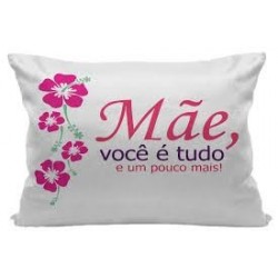 Fronha Personalizada Mãe Branca Presente Dia das Mães