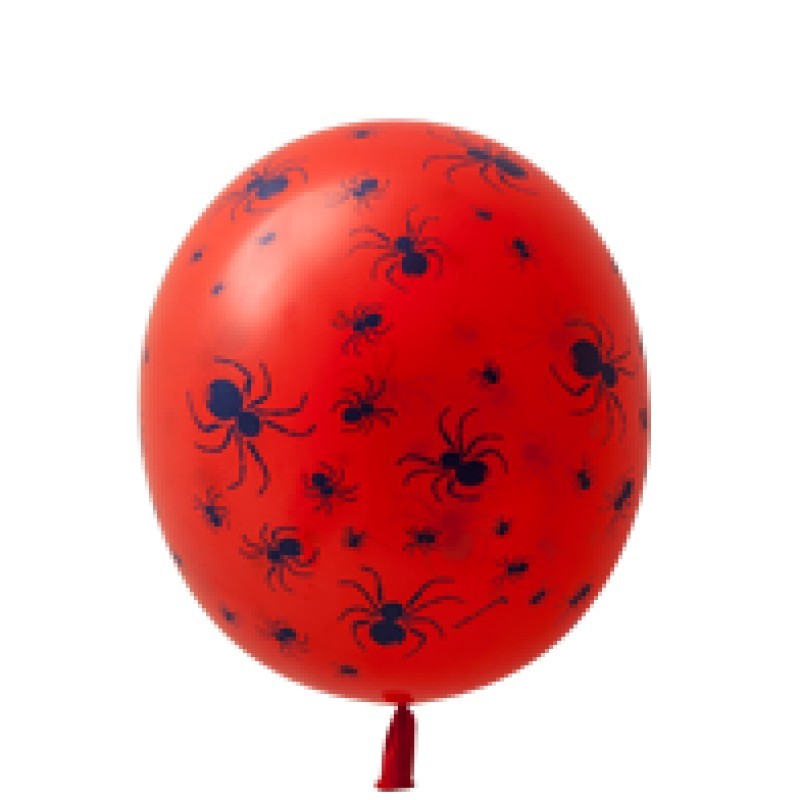 Balão Bexiga Aranha Vermelho Decoração Halloween