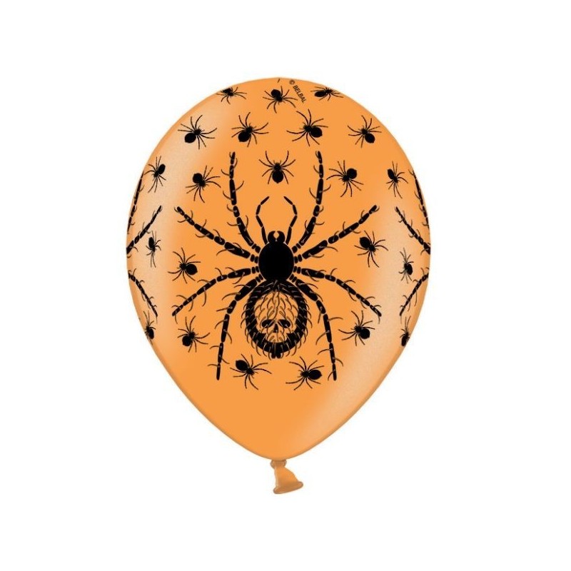 Balão Bexiga Laranjada Aranhas Decoração Halloween