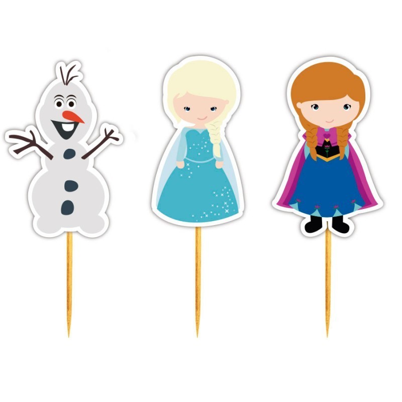 Enfeite Cupcake Frozen Olaf Doces Decoração Festa Infantil