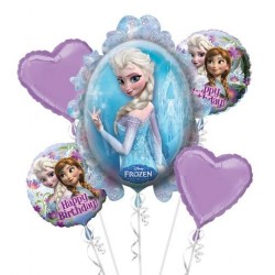 Kit de Balões Metalizados Frozen Festa Infantil Tema Frozen 5un