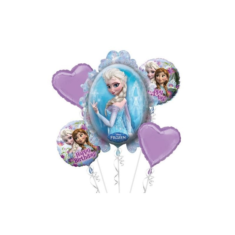 Kit de Balões Metalizados Frozen Festa Infantil Tema Frozen 5un