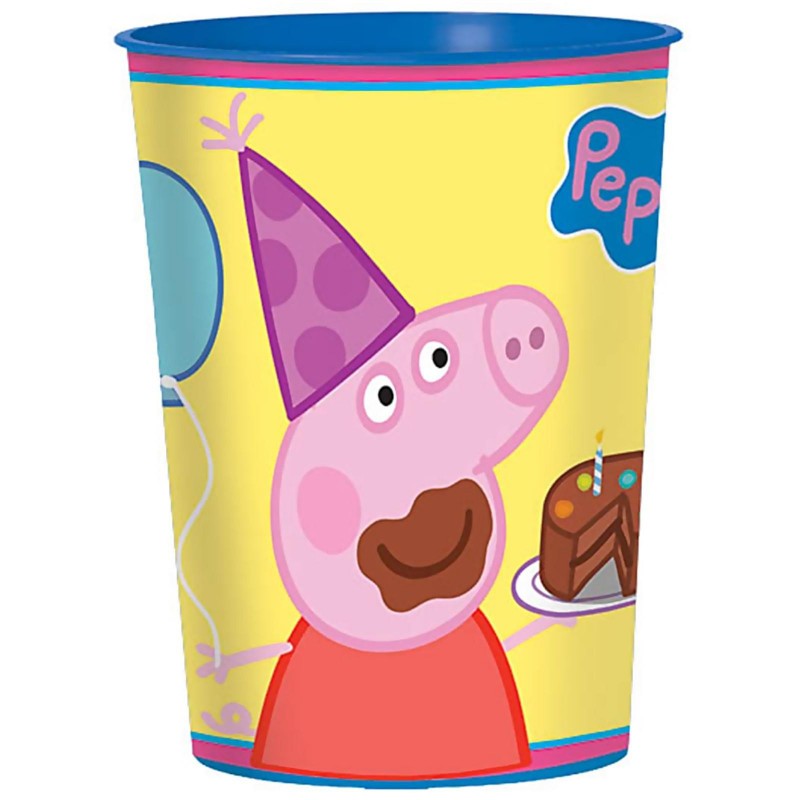 Copo Descartável Peppa Pig Amarelo e Azul Festa Infantil