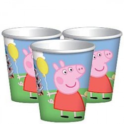 Copo Descartável de Papel Peppa Pig Azul Festa Infantil