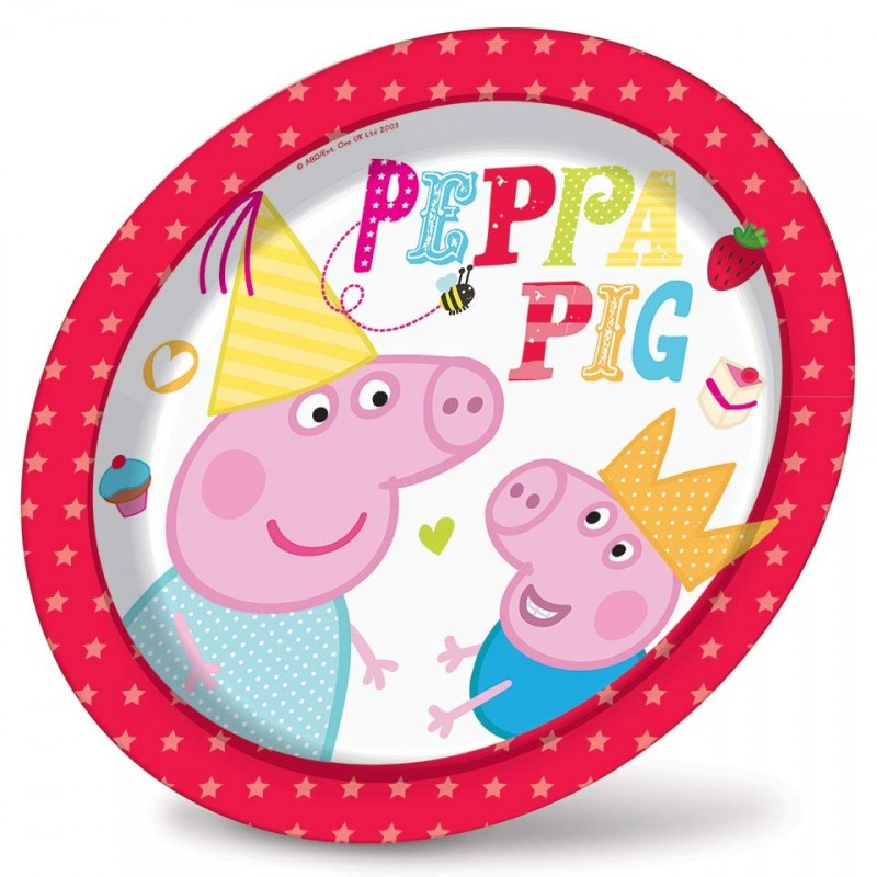 Pratinho Descartável Peppa Pig para Festa Infantil 