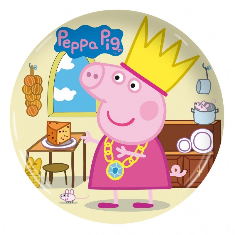 Prato de Bolo Descartável Peppa Pig Festinha Infantil