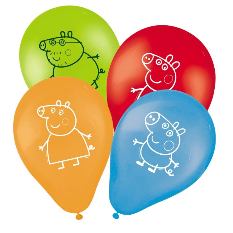 Bexiga Balão Coloridas Peppa Pig Látex Festa Infantil