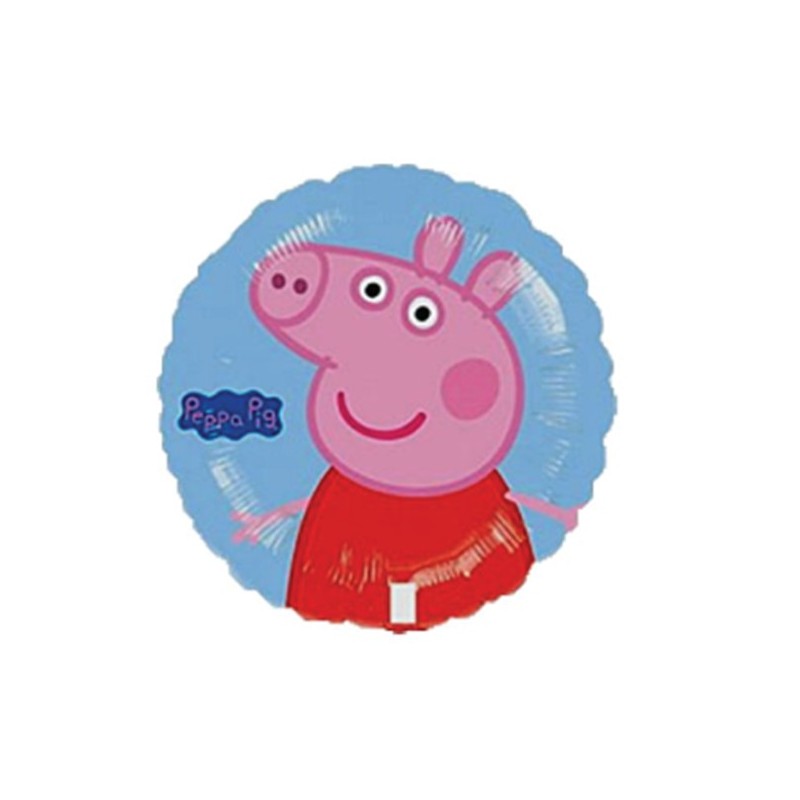 Bexiga Balão Rosa e Azul Peppa Pig Metalizado Festa Infantil