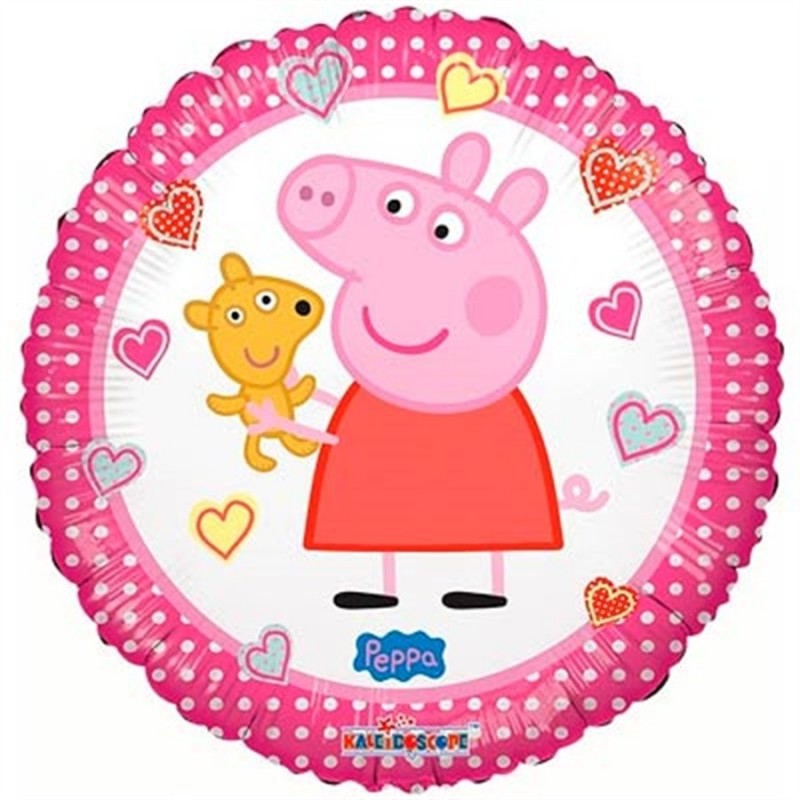 Balão Metalizado Peppa Pig Redondo Rosa Festa Infantil