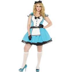 Fantasia Feminina Alice no País das Maravilhas Plus Size Adulto