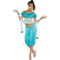 Fantasia Feminina Princesa Jasmine Aladin Adulto