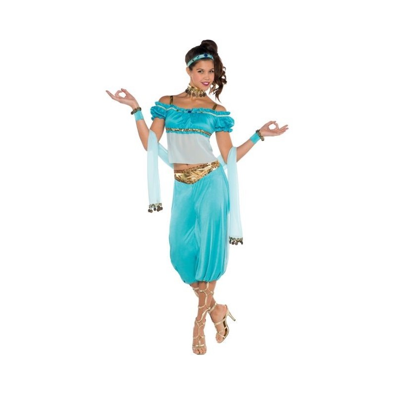Fantasia Feminina Princesa Jasmine Aladin Adulto