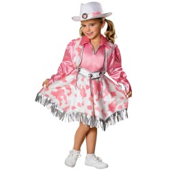 Fantasia Infantil Cowgirl Luxo Vaqueira Sinhazinha Rosa Meninas