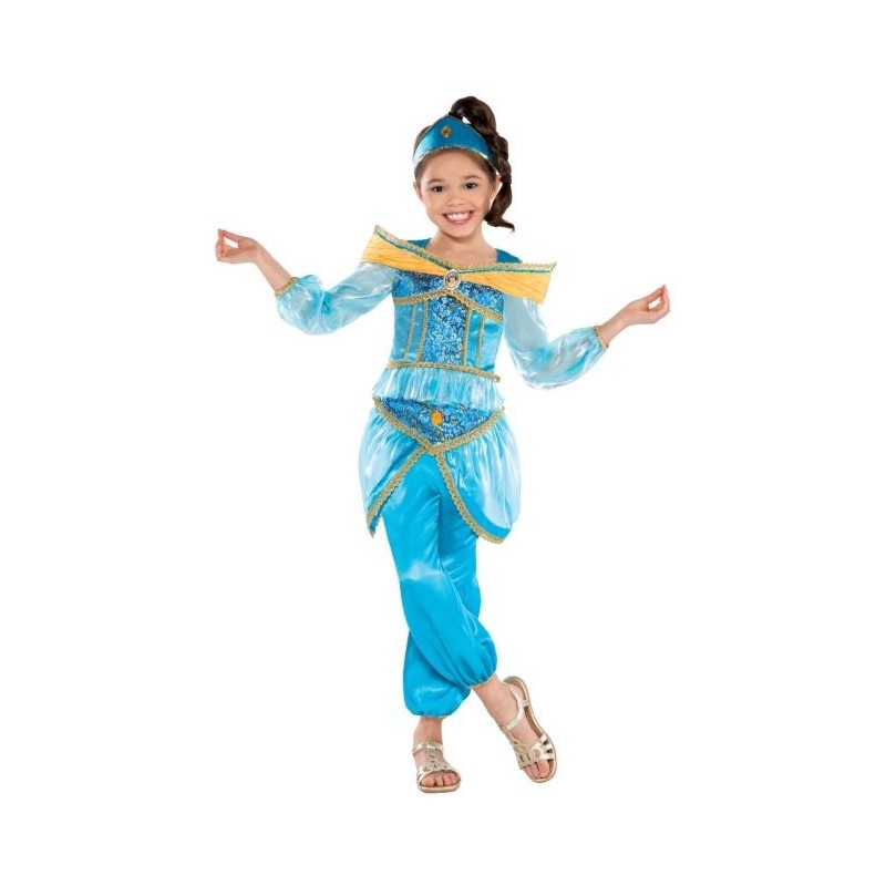 Fantasia Infantil Princesa Jasmine Luxo Meninas