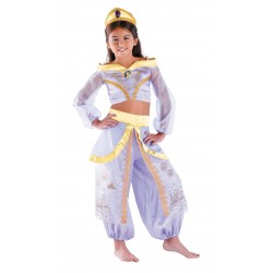 Fantasia Infantil Princesa Jasmine Lilás Luxo Meninas