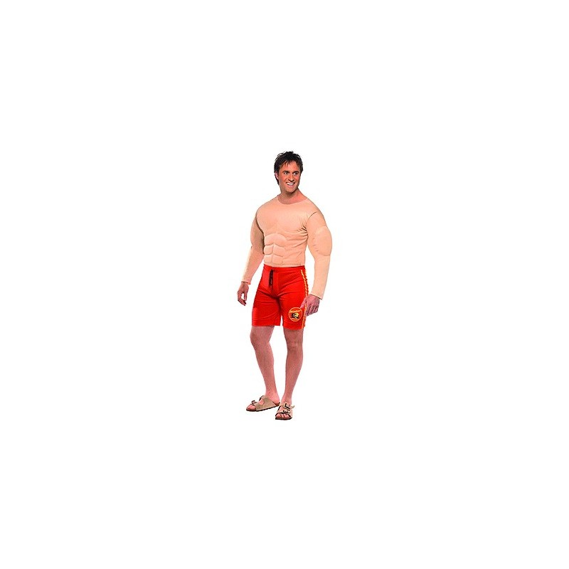Fantasia Masculina Adulto Salva Vidas Musculoso