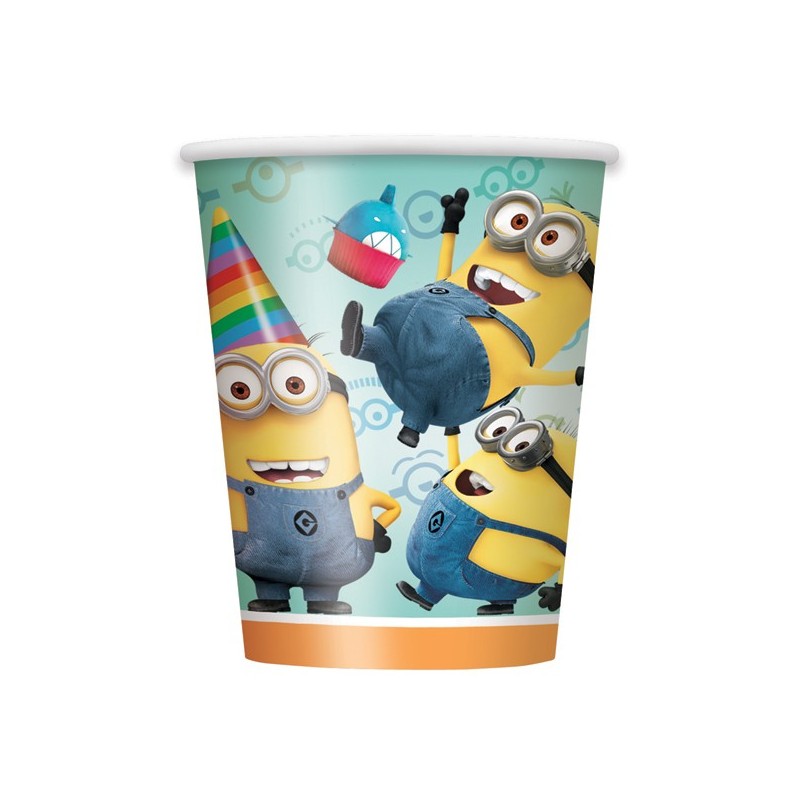 Copo de Papel Descartável Minions Festa Infantil 10un