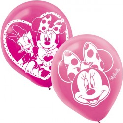 Balão Rosa Minnie Baby Festa Infantil 24un