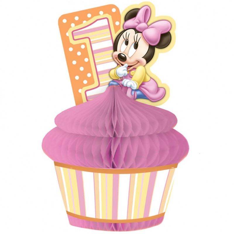 Enfeite de Mesa Minnie Rosa Baby Decoração Festa Infantil