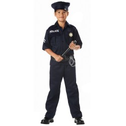 Fantasia Infantil Policial Meninos Carnaval Halloween