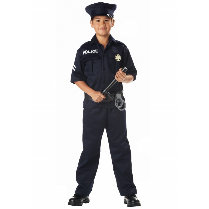 Fantasia Infantil Policial Meninos Carnaval Halloween