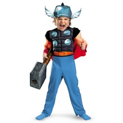 Fantasia Infantil Thor com Martelo Meninos Halloween Carnaval