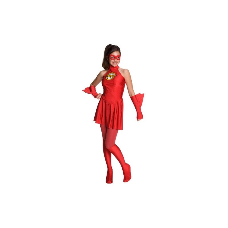 Fantasia Infantil Flash Meninas Halloween Carnaval