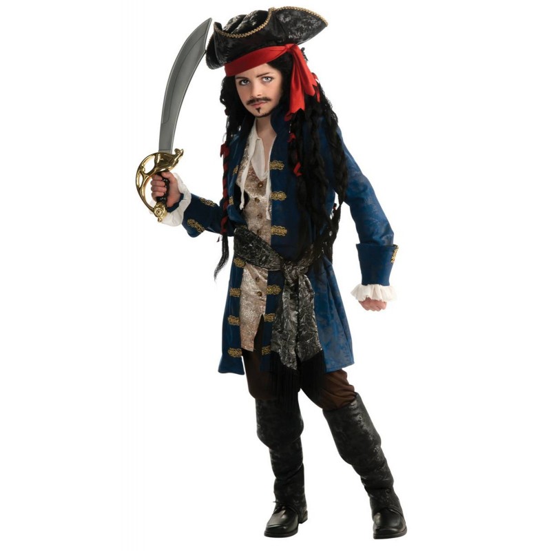 Menino Na Fantasia Pirata Do Halloween Imagem de Stock - Imagem de
