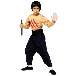 Fantasia Infantil Bruce Lee Kung Fu Meninos Halloween Carnaval