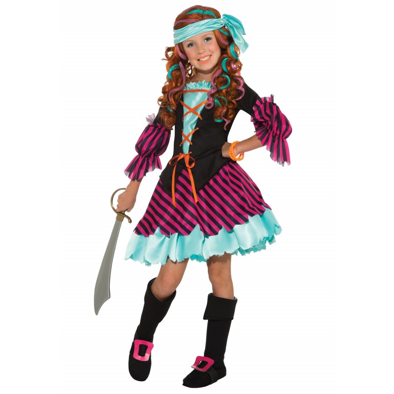 Fantasia Pirata Infantil Meninas Festa Halloween Carnaval