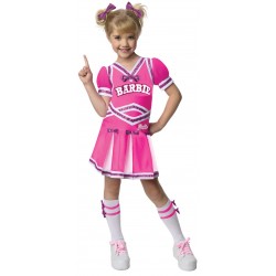 Fantasia Líder de Torcida Barbie Infantil Meninas Halloween Carnaval Festa