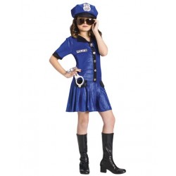 Fantasia Infantil Policial Meninas Halloween Carnaval