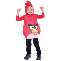 Fantasia Infantil Angry Birds Vermelho Halloween Carnaval