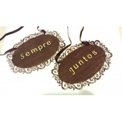 Enfeite para Casamento Placas Cadeiras do Casal Madeira MDF Sempre Juntos