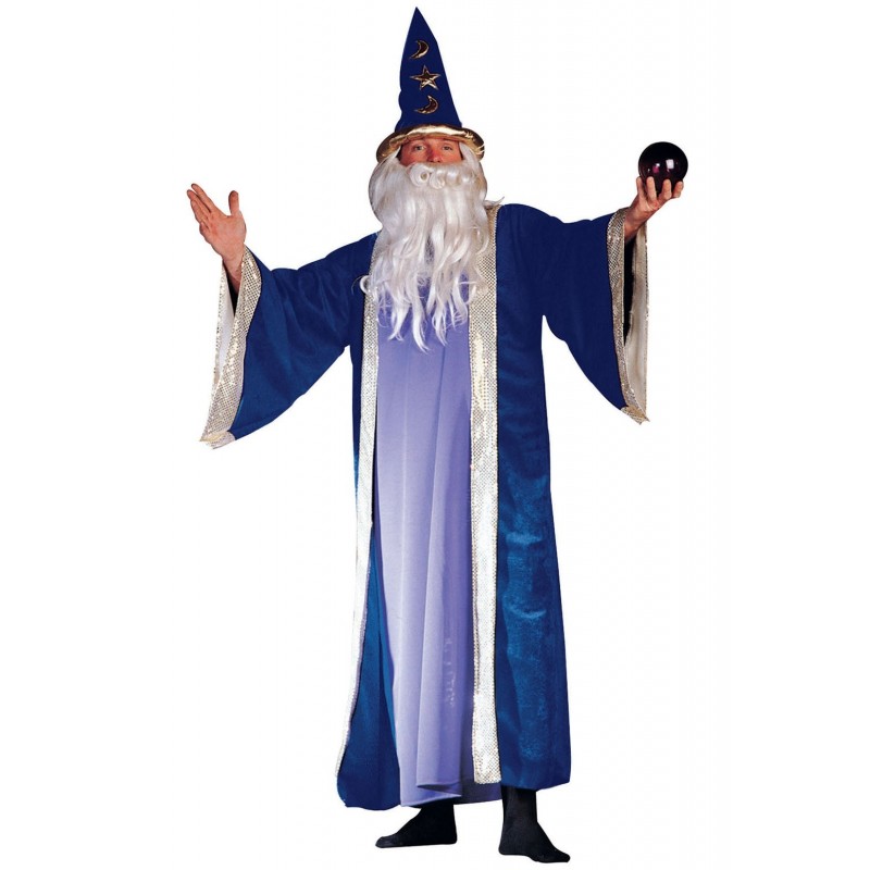 Equipamento De Cosplay. Fantasia De Bruxo Que Festa Do Halloween. Homem-alto,  Barba Branca Comemora Halloween. Velho Bruxeiro Mági Imagem de Stock -  Imagem de branco, cara: 218398871