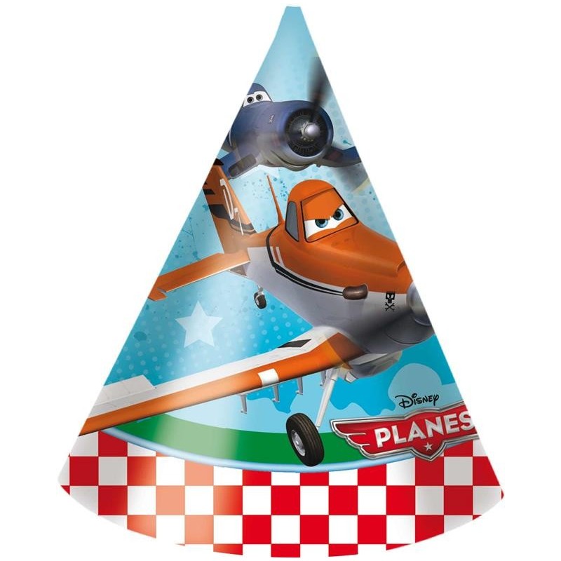 Chapeuzinho de Papel Disney Aviões Festa Infantil Meninos 24un