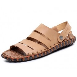 Sandália Masculina Gladiador Caramelo Couro