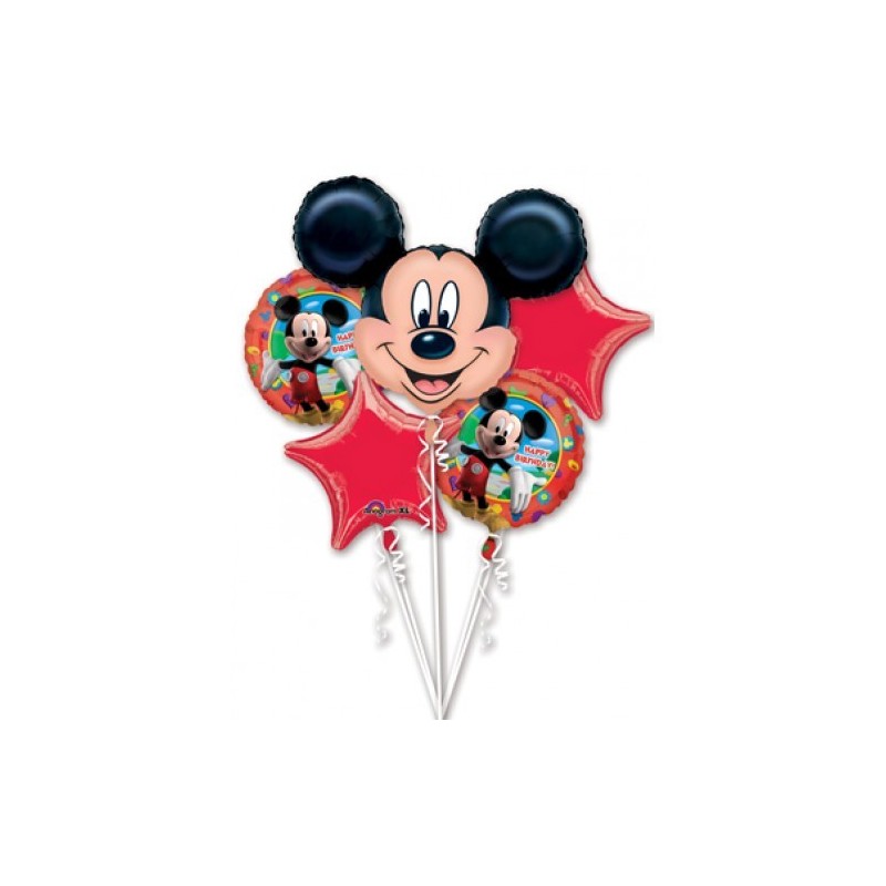 Kit de Balões Metalizados Mickey Mouse Disney Festa Meninos
