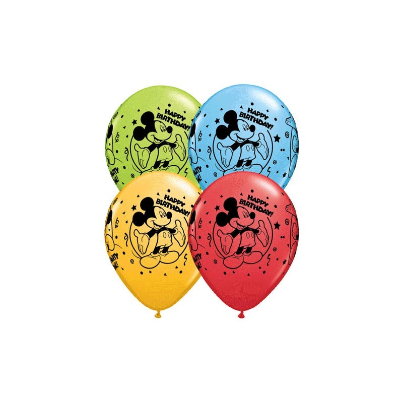 Bexigas de Látex Mickey Mouse Aniversário Infantil 50un