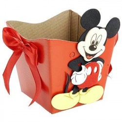 Cachepot Decorativo Mickey Mouse Vermelho Festa Infantil