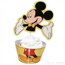 Forminha para Cupcake ou Doces Wrapper Mickey Mouse Festa Infantil