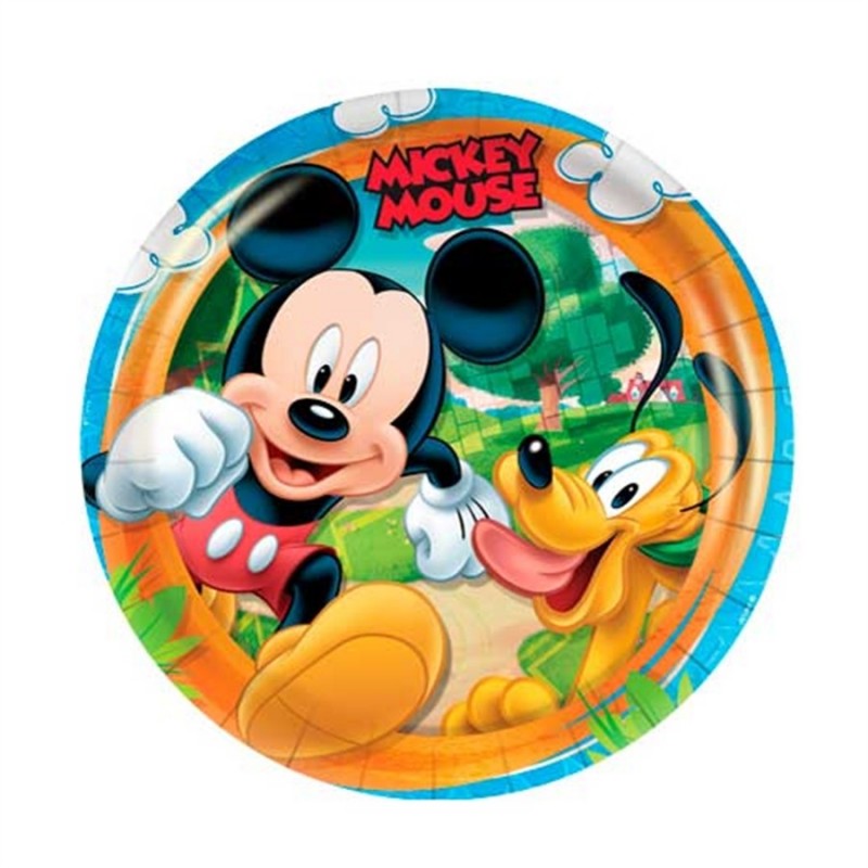 Prato Plástico Descartável Mickey Mouse Festa Infantil