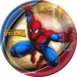 Pratinho de Bolo Descartável Homem Aranha Redondo Festa Infantil